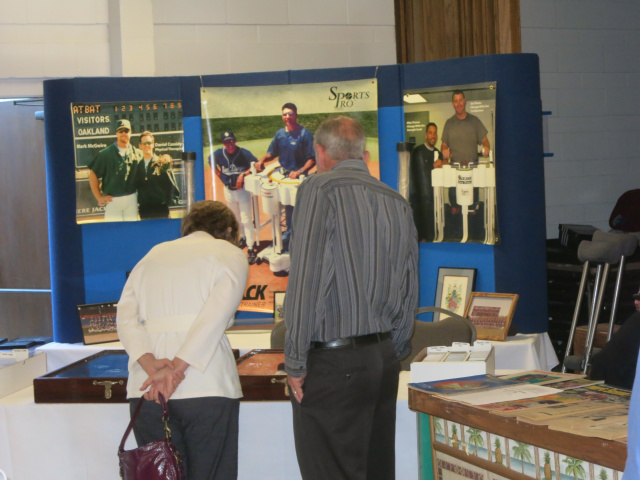 Silent auction of sports memorabilia 